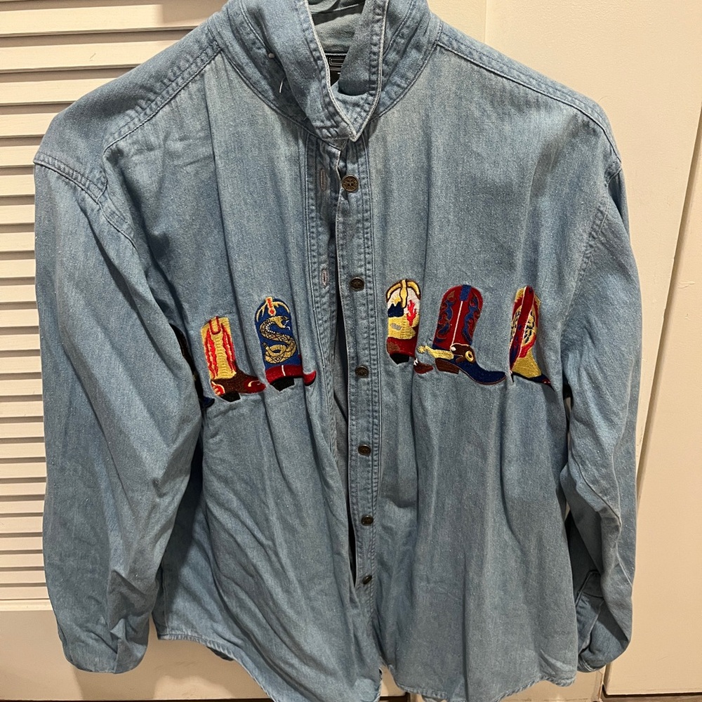 Western denim shirt